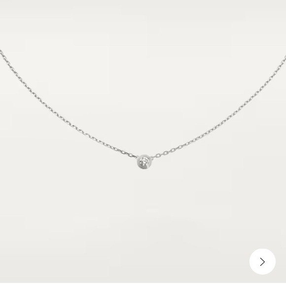 CARTIER D'AMOUR PENDANT, DIAMOND, SMALL MODEL white gold, necklace, authentic - Picture 2 of 8